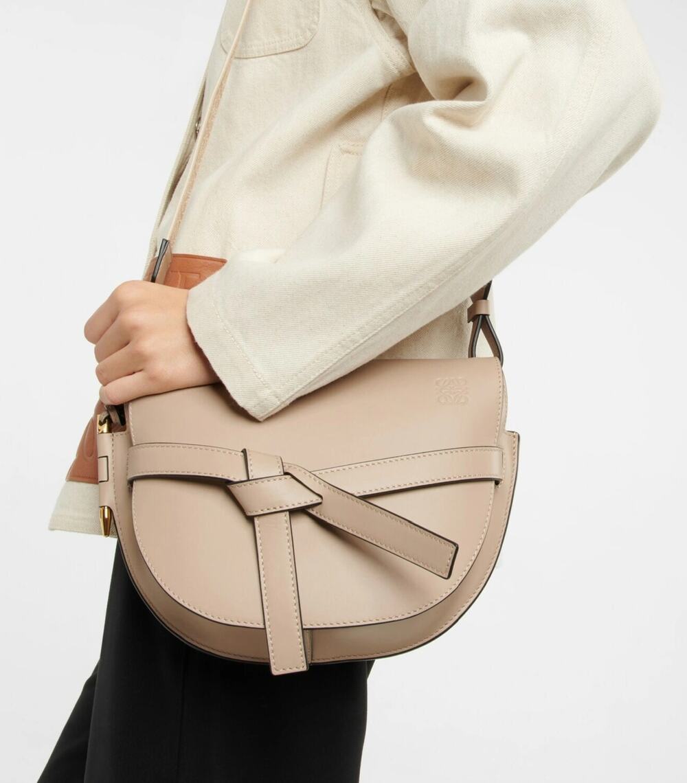 Loewe - Gate Dual Small leather and jacquard shoulder bag